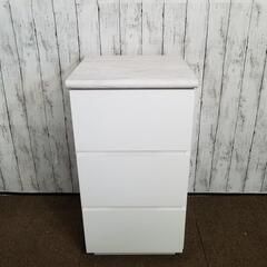 【美品】Canan/カナン 大理石調デスク チェスト 幅39.5cm　no.3