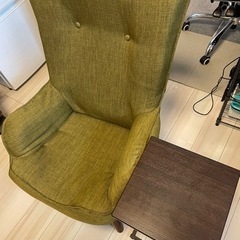 1人掛けソファ　グリーン