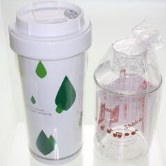 アイスカフェシェーカー＆蓋付カップ　未使用品の画像