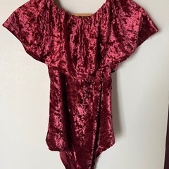 フレアビロードボディースーツ