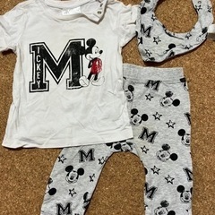 ⑯H&M ミッキー柄 Tシャツ パンツ スタイ