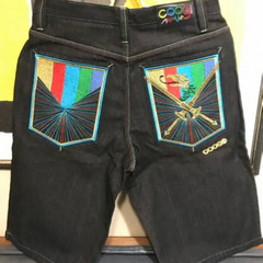 新品　w86cm Coogi denim half pantsの画像