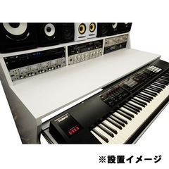 美品zomoゾモ スタジオデスク DTMデスクPCデスク ゲーミングデスク ホワイト白ZAORの画像