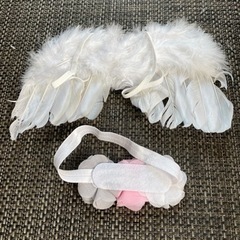 値下げしました。ニューボーンフォト用 ヘアーバンド 羽