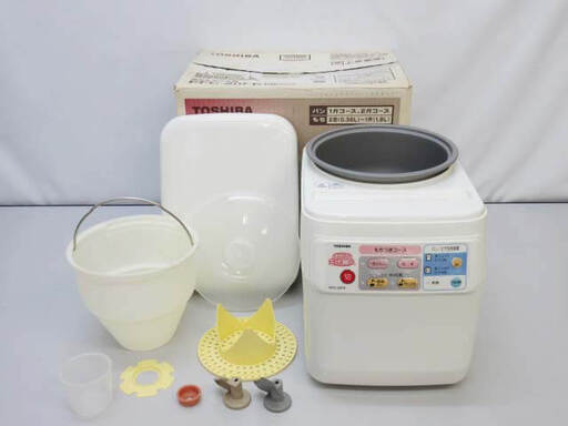 ss5106　東芝　もちつき機　PFC-20FK　もちっ子生地職人　白　元箱付き　TOSHIBA　卓上　餅つき機　ピュアホワイト　マイコン　全自動　餅　パン生地　うどん　赤飯　つく　蒸す　練る　発酵　調理器具