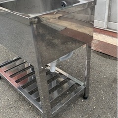 業務用 アズマ 2槽シンク 幅900×奥450×高さ800(mm) 流し台 厨房機材 キッチン 手洗い場 厨房機器 店舗用品 大阪 2層シンク AZUMA 大阪発の画像