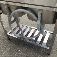 業務用 アズマ 2槽シンク 幅900×奥450×高さ800(mm) 流し台 厨房機材 キッチン 手洗い場 厨房機器 店舗用品 大阪 2層シンク AZUMA 大阪発の画像