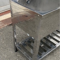 業務用 アズマ 2槽シンク 幅900×奥450×高さ800(mm) 流し台 厨房機材 キッチン 手洗い場 厨房機器 店舗用品 大阪 2層シンク AZUMA 大阪発の画像
