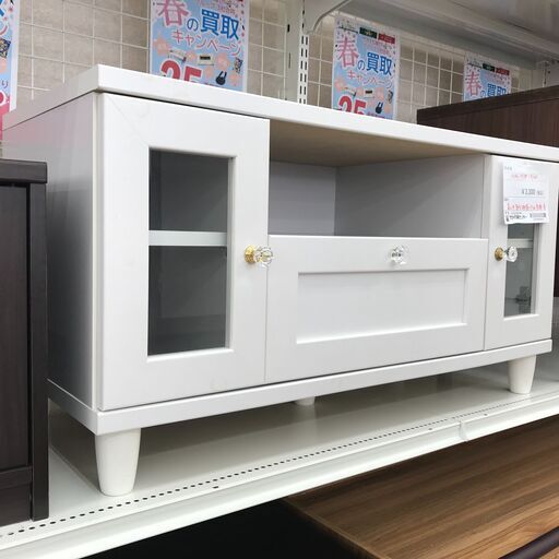 ★ジモティ割あり★  テレビ台 白 H46×W88×D40 クリーニング済み KJ2053\t\t\t\t\t\t