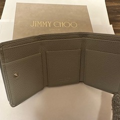 【美品】ジミーチュウ　三つ折り財布　グレー　レディース　箱付きの画像