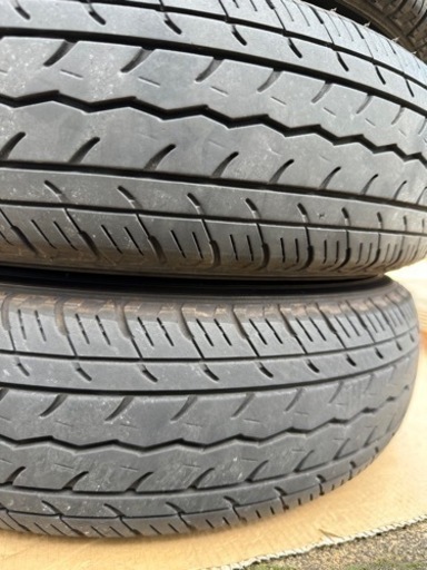 2022年製造 軽トラ 夏タイヤ ダイハツ純正ホイール 4本セット 145/R12 6PR LT スチール12×4.00B 4H・PCD100+2022年製造YOKOHAMA JOB RY52