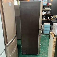 HITACHI 日立 5ドア 冷蔵庫 製氷機能付  401L R-S4200F 2016年製 ブラウン 真空チルド ファミリータイプ ●E053M790の画像