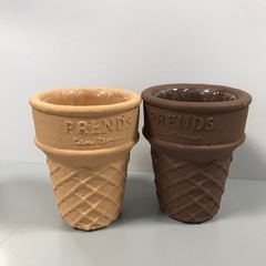 ソフトクリーム型　ミニ鉢