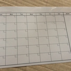 カレンダー予定表 ホワイトボード B3 セリア