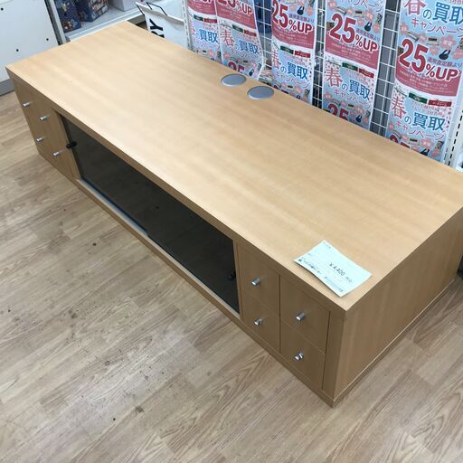 ★ジモティ割あり★  テレビ台 茶 H44×W176×D60 クリーニング済み KJ2055\t\t\t\t\t\t