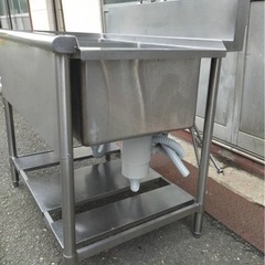 業務用 ソイルド ニ槽シンク 幅900×奥700×高さ850+150(mm) 流し台 バックガード付き 食洗機 JWE-580UA対応 大阪 2層シンク 大阪発 特注の画像