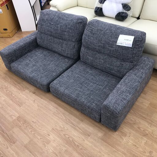 ★ジモティ割あり★  二人掛けソファ グレー H45×W150×D80 クリーニング済み KJ2057