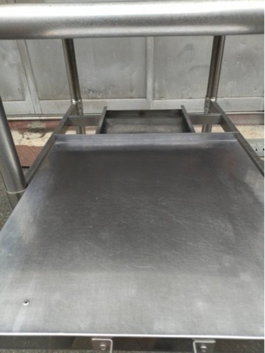 業務用 ソイルド 作業台 幅630×奥700×高さ850+150(mm) 調理台 バックガード付き 食洗機 JWE-580UA対応 大阪発 特注 食洗機用作業台