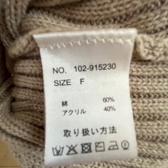 Ray Cassin バックリボンベージュニットの画像