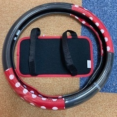 【2点セット】ハンドルカバー、カードケース　ディズニーミニーちゃんの画像