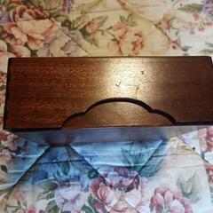 蓋付き和製木箱の画像