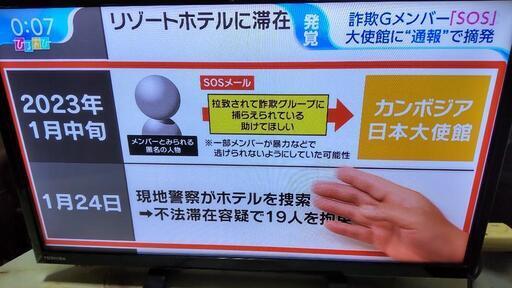 液晶テレビ・REGZA24型