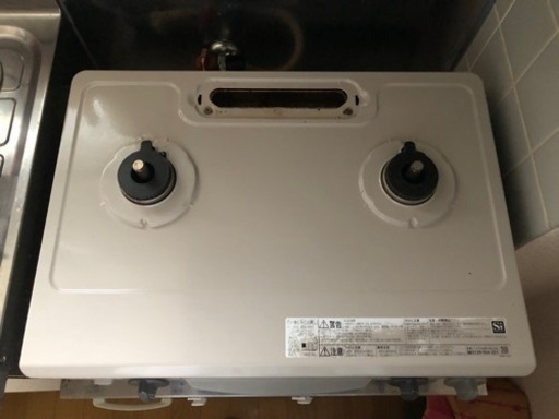 リンナイ　2口ガスコンロ　都市ガス　保証書付き