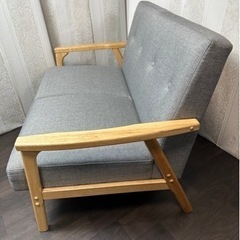 定価¥25280-木製 天然木 布張り ファブリック ソファーの画像