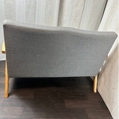 定価¥25280-木製 天然木 布張り ファブリック ソファーの画像
