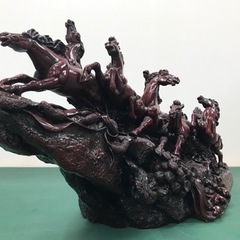 九頭馬　置物　開運　風水　馬九行久（うまくいく）の画像