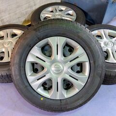 夏 日産純正 ノート☆新品 タイヤ☆ブリヂストン【100％ 富山】185/70R14 ニューノ NEWNO 日産 ニッサン純正 4本 E12 ノート純正 中古ホイールの画像