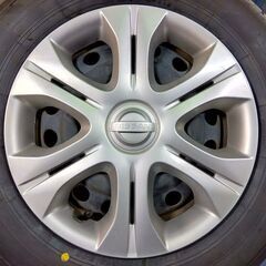 夏 日産純正 ノート☆新品 タイヤ☆ブリヂストン【100％ 富山】185/70R14 ニューノ NEWNO 日産 ニッサン純正 4本 E12 ノート純正 中古ホイールの画像
