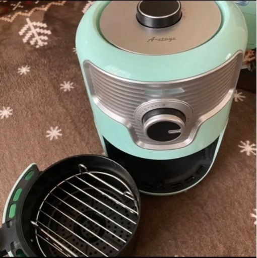 S-cubism レトロ調 熱風フライヤー 1.6L ライトグリーン