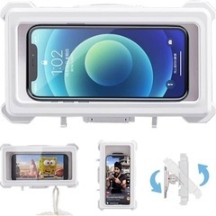 【ホワイト】防水ケース　スマートフォン　浴室　スマホ　キッチン　...