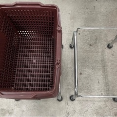 店舗用ショッピングバスケット×9 かご置き台×2 セットの画像