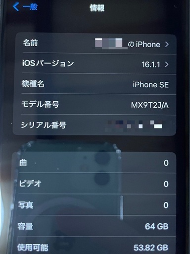 iPhone SE 第2世代 (SE2) 64GB Softbank版 SIMフリー ホワイト 中古 訳あり