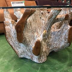 【愛品館八千代店】切株ガラステーブルの画像