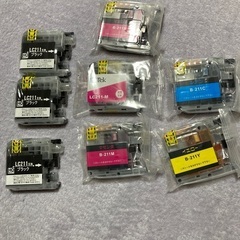 ブラザープリンターインクLC211互換ブラック3、マジェンタ3、...