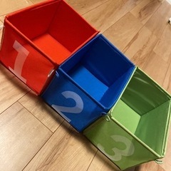 【３点セット】IKEA KUSINER 数字 折りたたみボックス