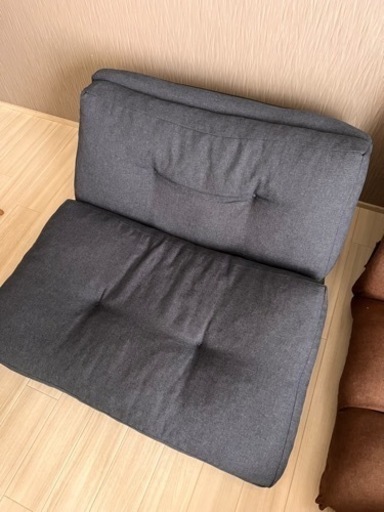 座椅子ソファ 開くとシングルベッドサイズ