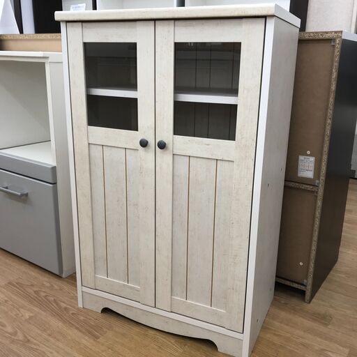 ★ジモティ割あり★ ニトリ ニトリ　キャビネット うす茶 H92×W59×D36 クリーニング済み KJ2061