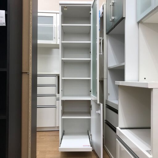 ★ジモティ割あり★  隙間家具　食器棚 白 H175×W40×D47 クリーニング済み KJ2064