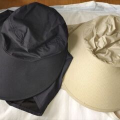 日除け、サングラス付きの帽子　２色セットの画像