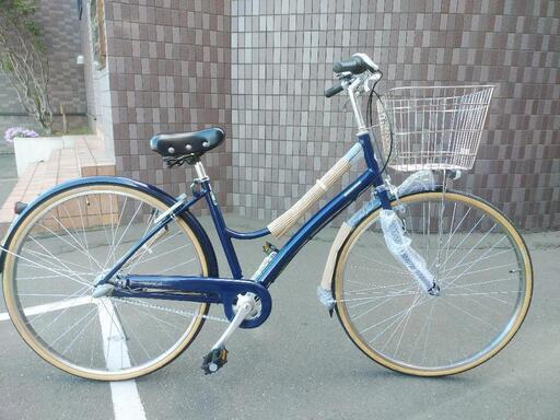 取引決定しました！札幌市内配達無料！防犯登録料込み。長期保管新車ブリジストン26インチ　ネイビー。