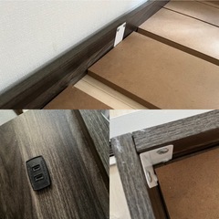 ダブルベットフレームのみ　ダークグレー　値下げ交渉して下さいの画像