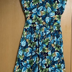 リーフ柄ワンピース（M）の画像