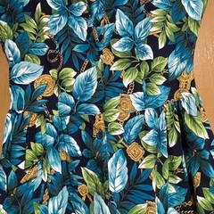 リーフ柄ワンピース（M）の画像