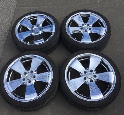 値下げ！社外19インチ メッキアルミホイール 245/35R19 4本セット