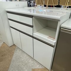 ?古賀家具 キッチンカウンター ?定価￥59,800? 広々とした天板で便利です！ 人気のホワイトカラー?4427