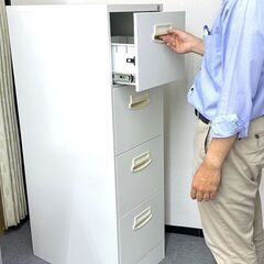 【オフィス・書類整理に】引き出し型キャビネット【ホワイト】の画像